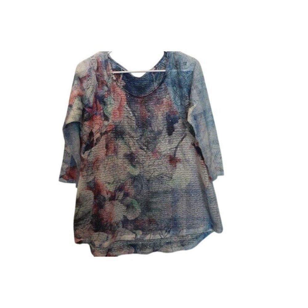 cover up top Beach Wear tunic Colorful Resort women top‎ no tags pullover